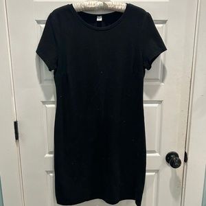 black t-shirt dress